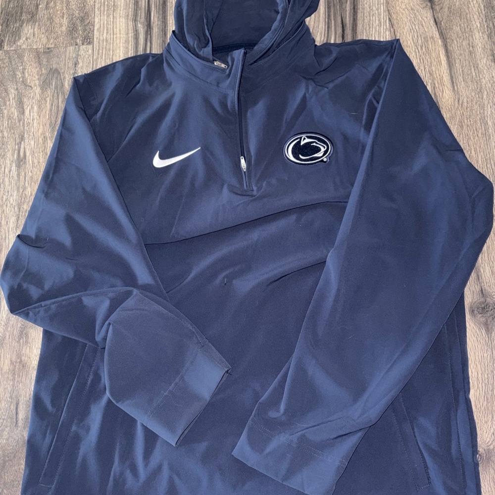 Nike Penn State Blue Anorak Half-Zip Pullover Hood - Like New